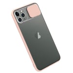 Quadaime Phone Case for iPhone 11, Stylish Protective Case with Camera Lens Protection Cover Translucent Matte Hard Phone Case + TPU Silicone Bumper for iPhone 11 - Pink