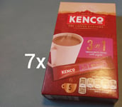 7x 5 sachets KENCO 3 in 1 instant coffee 35 sachets smooth white coffee w/ sugar