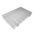 On1shelf Transparent Thick Hard Plastic Adjustable 36 Compartments Slot Craft Storage Box Organizer For Toy Desktop Jewelry Accessory Drawer Or Kitchen