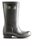 Hunter Kids First Classic Wellington Boot, Silver, Size 7 Younger
