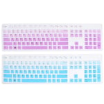 Hemobllo 2PCS Keyboard Cover Skin Protector Compatible With Dell KB216P/KB216T/WK636 Gradient