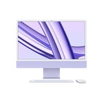 Apple iMac 24" 512 Go SSD 8 Go RAM Puce M3 CPU 8 cœurs GPU 10 cœurs Violet Nouveau
