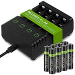 Venom Rechargeable Battery Charging Dock plus 8 x AA 2100mAh Batteries