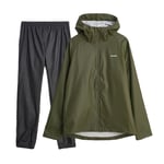 Tretorn Packable Rainset regnjacka och regnbyxor - Green,XL