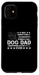Coque pour iPhone 11 Best Dog Dad Ever USA Drapeau américain Fête des pères 4 juillet