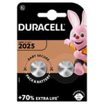 Duracell Pile bouton Lithium CR 2025 - Lot de 2
