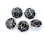 WGSI 18-30mm coat button white black wild fashion windbreaker jacket decorative button sewing DIY clothing accessories (Color : 4, Size : 18mm)