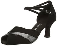 Diamant Chaussures de Danse Latine pour Femme 039-060-119 Salon, Noir, 41 1/3 EU
