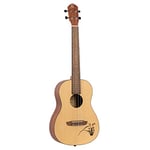 Ortega Guitars Baritone Ukulele acoustic - Bonfire Series - spruce top with laser engraved motif (RU5-BA)