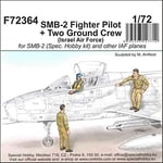 COLOR ME KETO CMK 129-F72364 SMB-2 Fighter Pilot + Two Ground Crew (Israel Air Force) in 1:72