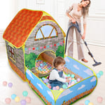 Kids Pop Up Play Tent With Tunnel Ball Pit Baby Playhouse for Indoor Outdoor