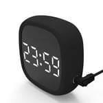 DollaTek LED digital travel snooze alarm clock dimming touch easy to store magnet electronic clock large screen silicone voice control clock - black
