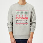 Monopoly Christmas Sweatshirt - Grey - S