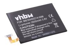 Vhbw Li-Ion Batterie 2600mah (3.8v) Pour Téléphone Portable Smartphone Htc One M8et Eye, M8et Eye 4g Comme B0p6b100, 35h00214-00m, 35h00214-01m.