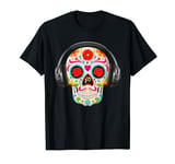 Dj Sugar Skull Headphones T-Shirt