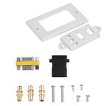 Panneau multimedia 3 en 1 avec ports HDMI, VGA et RCA, protection multi-niveaux, prise murale multimedia
