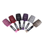 Women Hair Scalp Massage Comb Bristle Nylon Brush Wet Curly Purple