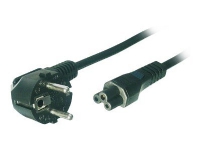 MicroConnect - Strömkabel - IEC 60320 C5 till CEE 7/7 (hane) vinklad - 1.8 m - svart
