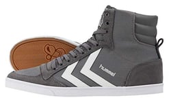 Hummel Fashion - Chaussures Hummel 'Slimmer Stadil High', de sport - HUMMEL SLIMMER STADI - Gris - Gray - Grau (Castle Rock/White KH 2651), 36 EU (3.5 Erwachsene UK)