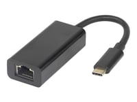 Deltaco - Nätverksadapter - Usb-C 3.1 - 10/100/1000Base-T(X) X 1 - Svart