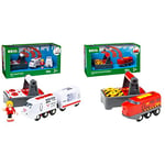 BRIO World Remote Control Travel Train Toy for Kids Age 3 Years Up - Compatible With Most Railway Sets and Accessories & World Remote Control Toy Train Engine for Kids Age 3 Years Up