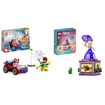LEGO Disney Princess Twirling Rapunzel Buildable Toy with Diamond Dress Mini-Doll & 10789 Marvel Spider-Man's Car and Doc Ock Set, Spidey and His Amazing Friends Buildable Toy