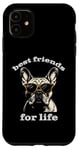 Coque pour iPhone 11 Design Canin Cool Bouledogue Français Copains pour la Vie