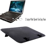 HJWL Laptop Stand, USB Laptop Cooling Computer Stands Silent Fan Lapdesks Computer Stand Base Notebook Table (Color : Black)