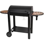 Barbecue charbon de bois Vulcano 3000 - SOMAGIC - Cuve fonte, couvercle, grille acier chromé - Sur chariot