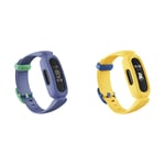 Fitbit Ace 3 Activity Tracker for Kids with Animated Clock Faces, Up to 8 days battery life & water resistant up to 50 m,Blue/Green & Ace 3,Black/Minions Yellow
