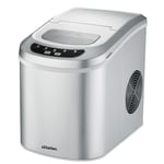 Ice Maker Silver Machine Counter Top 26lb in 24H Small & Large Ice Cubes Maker with 2.2L Tank and Ice Basket