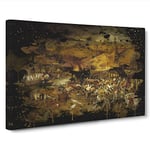Pieter Bruegel the Elder The Triumph of Death Canvas Print for Living Room Bedroom Home Office Décor, Wall Art Picture Ready to Hang, 30 x 20 Inch (76 x 50 cm)