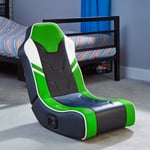 X Rocker Shadow 2.0 Stereo Audio Floor Rocker Gaming Chair Green