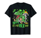 Happy St Pat Rex Day Dinosaur Irish Shamrock St Patricks Day T-Shirt