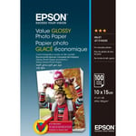 EPSON Value Glossy fotopapper, 10 x 15 cm, 100 ark