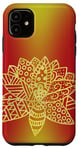 Coque pour iPhone 11 Lotus Doré Fleur Jaune Arc en Ciel Rose Rouge Orange Ombre