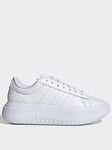 adidas Sportswear Women's Grand Court Platform Trainers - White, White, Size 3, Women