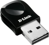 D-Link, USB-adapter för trådlöst nätverk, 802.11b/g/n, nano, WPS, svar (DWA-131)