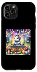 Coque pour iPhone 11 Pro Lapin de Pâques DJ à la fête du printemps. Platines de fête