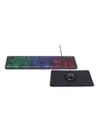 Gembird KBS-UML-01 - keyboard mouse and mouse pad set - US - Tastatur, mus og musematte, sett - Amerikansk Engelsk - Svart