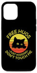 iPhone 14 Retro Free Cat Hugs Just Kidding Don't Touch Me Vintage Men Case