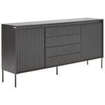 SIDEBOARD svart 166/82/40 cm 
