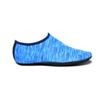 Beach Swimming Water Sport Socks Kids Men Women Snorkeling Anti Slip Shoes Yoga Dance Surfing Diving Shoes Camouflage Striped-Blue lines_S