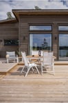 Venture Home - Grupp Panama bord, 6st Panama stolar Teak - Vit