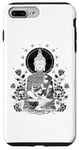Coque pour iPhone 7 Plus/8 Plus Bouddha Floral Vintage Fleur Yoga Bouddhisme Yogi Bouddhiste