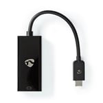 Nedis USB-C- Adapter | USB 3.2 Gen 1 Hane Mini DisplayPort Hona 0.20 m Rund Nickelplaterad PVC Svart Plastpåse