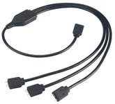 RGB LED splitter and extension cable, 0.5m, black