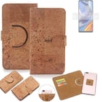 360° wallet case cork cover for Motorola Moto E32s case bag