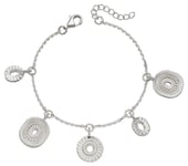 Elements Silver B5267 Silver Ball Style Charm Bracelet Jewellery