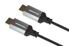 Monster - Câble HDMI - Résolution 8K - Dolby Vision - 48 GBPS - Vitesse Éclair - Homologué UL et CL3 - Triple Blindage - 1,8 Mètres - Noir